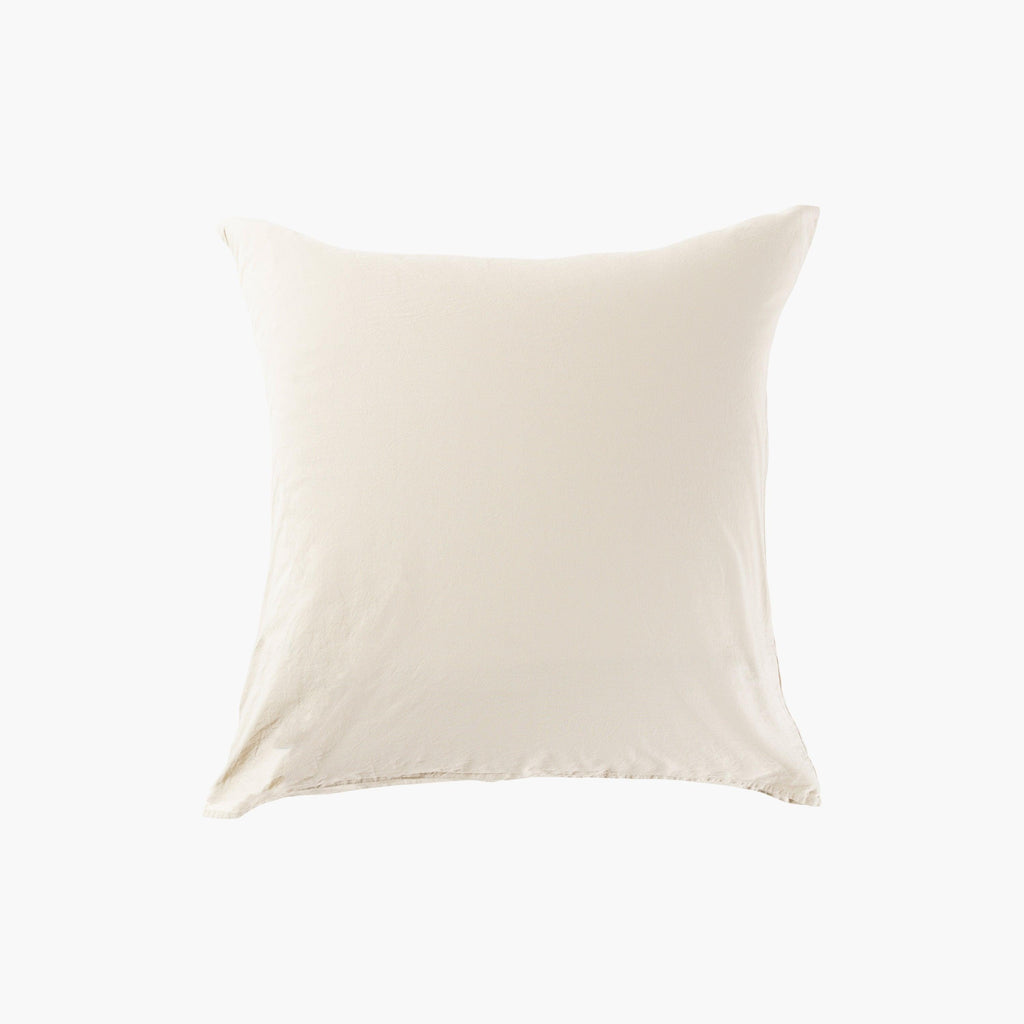 Square Pillowcase in Cotton and Linen Boho - Carré Blanc Canada