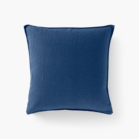 Square Pillowcase in Washed Linen Songe Ink - Carré Blanc Canada