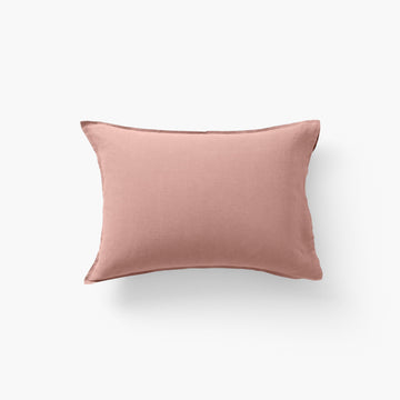 Rectangular Pillowcase in Washed Linen Songe Ash Pink - Carré Blanc Canada