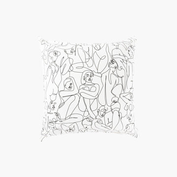 Square Pillowcase in Cotton Percale Callipyge - Carré Blanc Canada