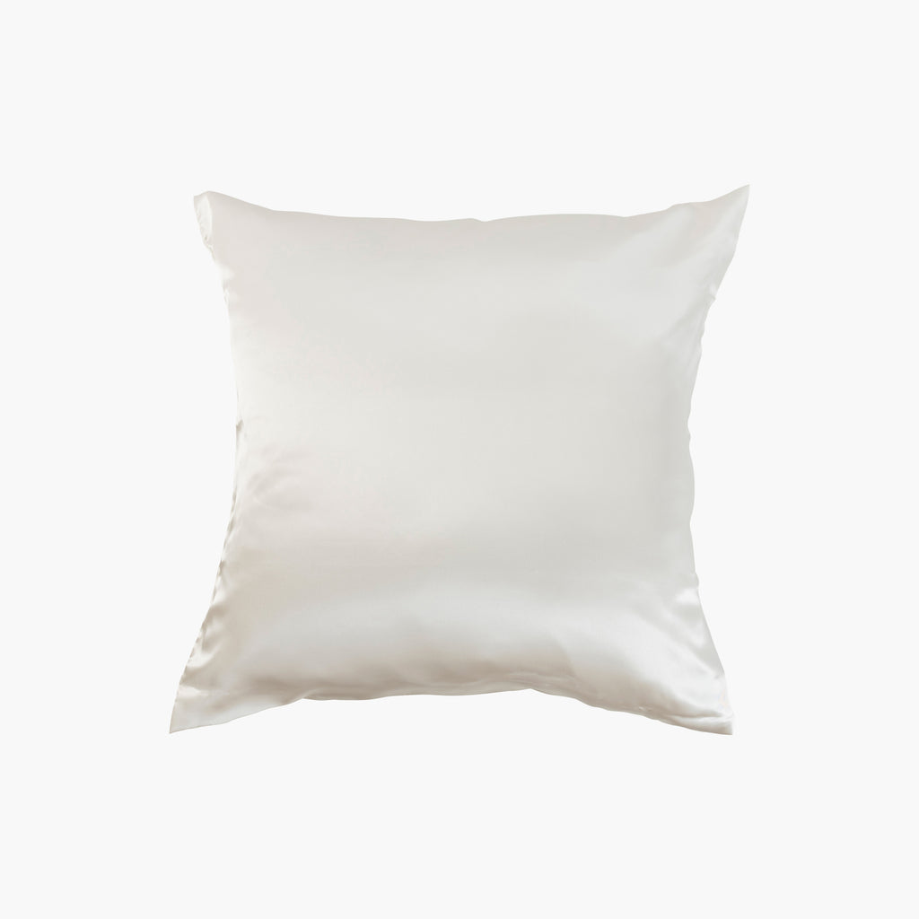 Square Pillowcase in Mulberry Silk Beauté Ivory - Carré Blanc Canada