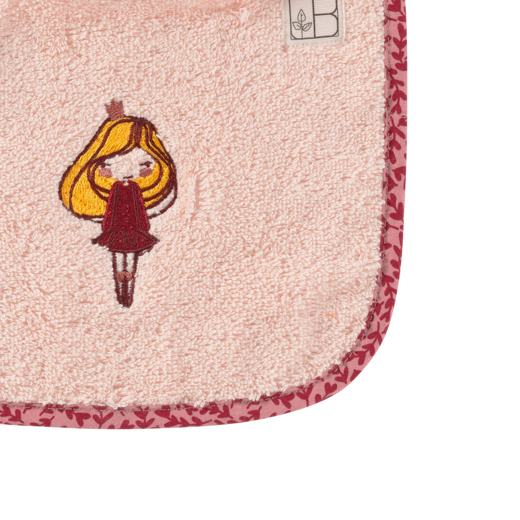 Mini Bib Organic Cotton Draw Blush - Carré Blanc Canada