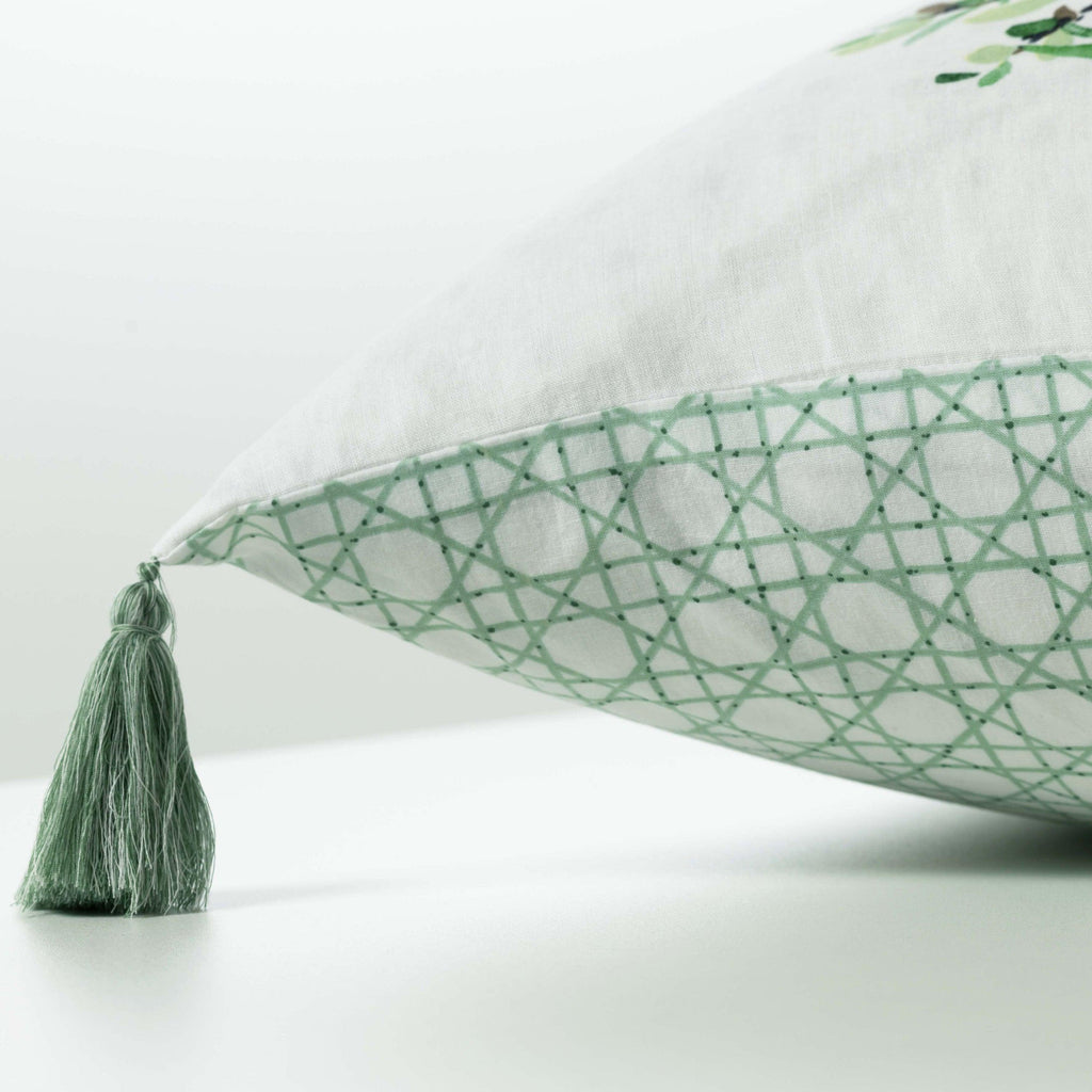 Square Pillowcase in Cotton and Linen Aloevera - Carré Blanc Canada