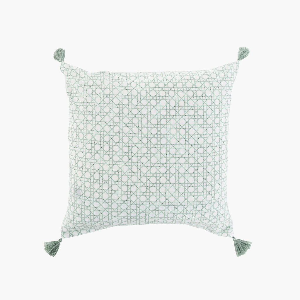 Square Pillowcase in Cotton and Linen Aloevera - Carré Blanc Canada