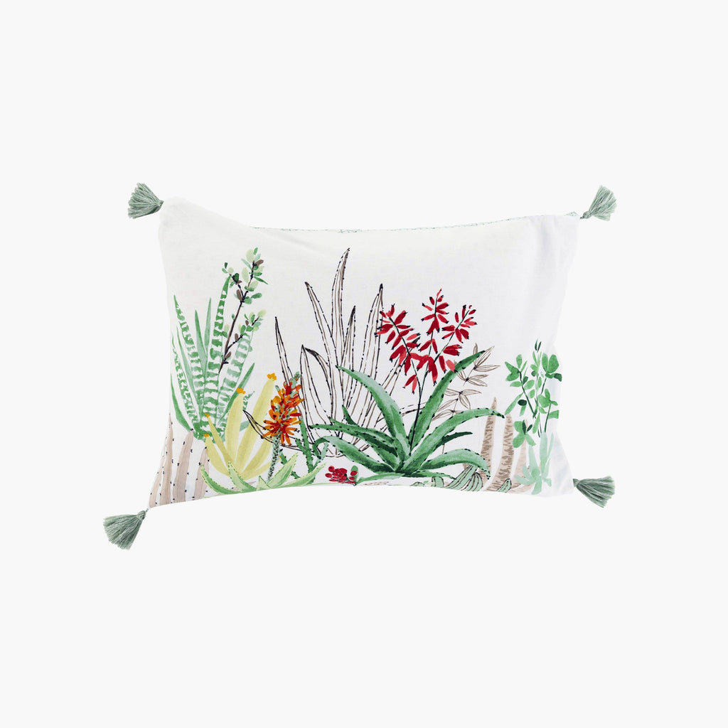 Rectangular Pillowcase in Cotton and Linen Aloevera - Carré Blanc Canada