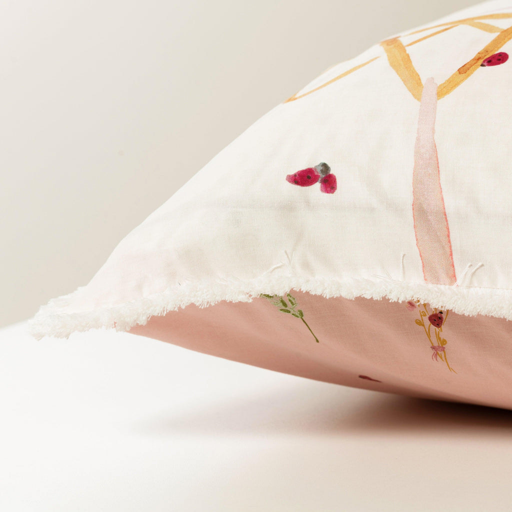 Square Pillowcase Pure Organic Cotton Raphia - Carré Blanc Canada