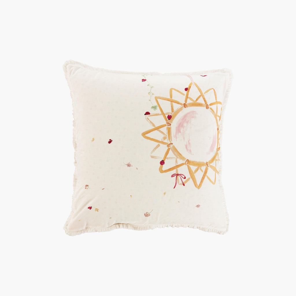 Square Pillowcase Pure Organic Cotton Raphia - Carré Blanc Canada