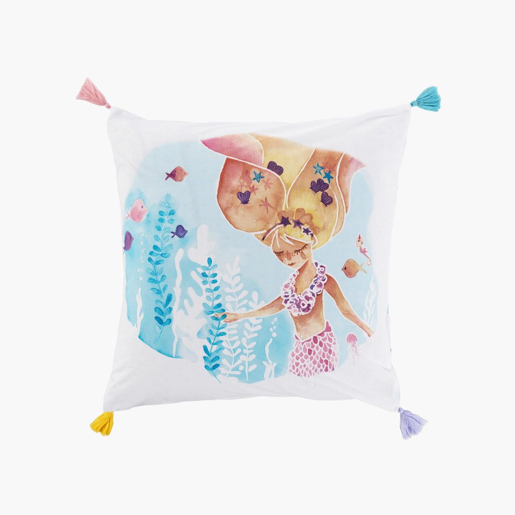 Square Pillowcase in Pure Cotton Calliope - Carré Blanc Canada