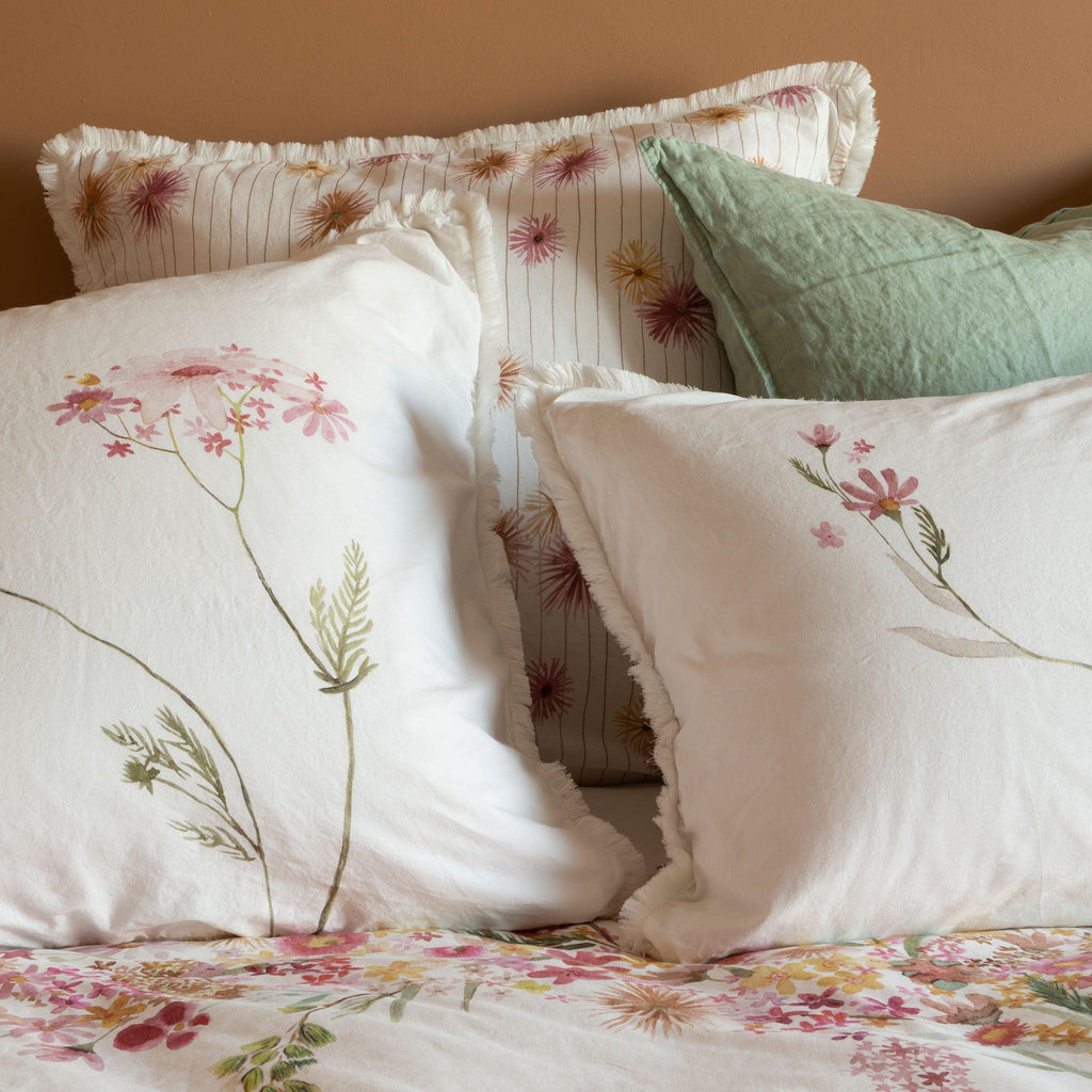 Square Pillowcase in Pure Organice Washed Cotton O Gaïa - Carré Blanc Canada