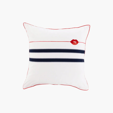 Square Pillowcase in Cotton Percale Bisou - Carré Blanc Canada