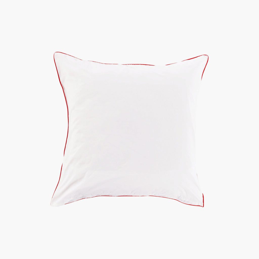 Square Pillowcase in Cotton Percale Bisou - Carré Blanc Canada
