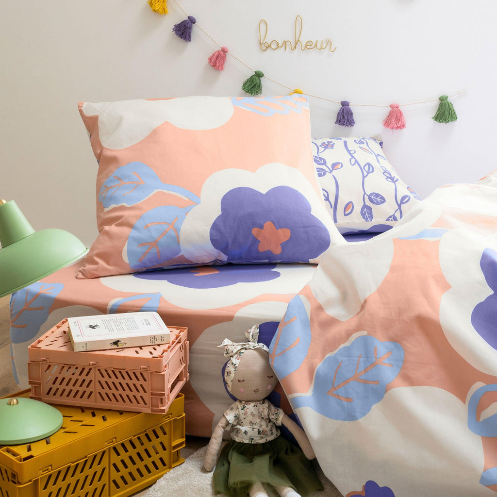 Square Pillowcase in Cotton Percale Twiggypop - Carré Blanc Canada