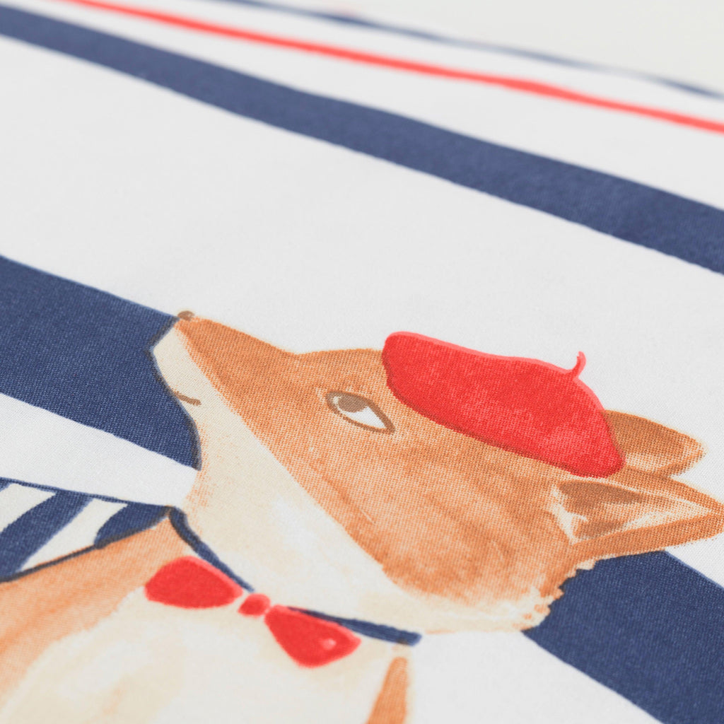 Square Reversible Pillowcase Organic Cotton Ptitchic Renard - Carré Blanc Canada