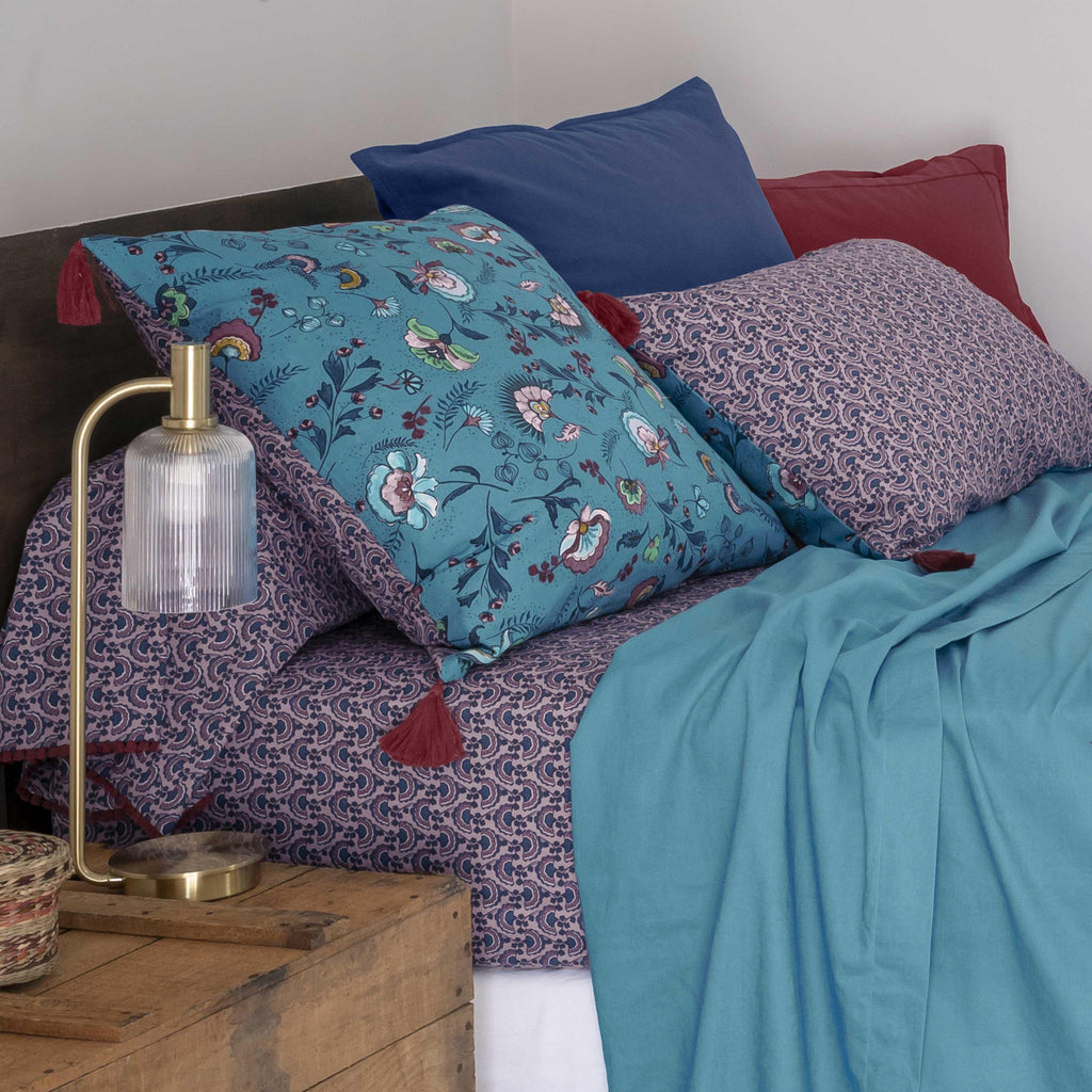 Square Pillowcase in Cotton and Linen Bombay - Carré Blanc Canada