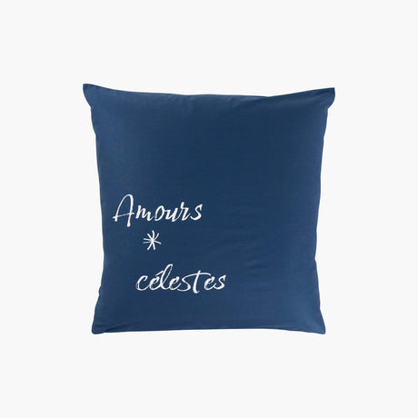 Square Pillowcase in Cotton Percale Célestes - Carré Blanc Canada