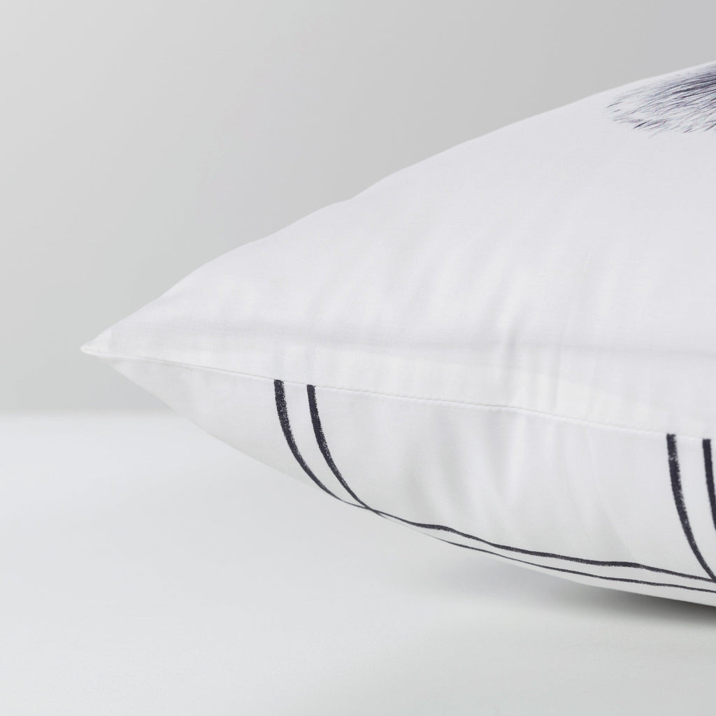 Square Pillowcase in Cotton Percale Grizzli - Carré Blanc Canada
