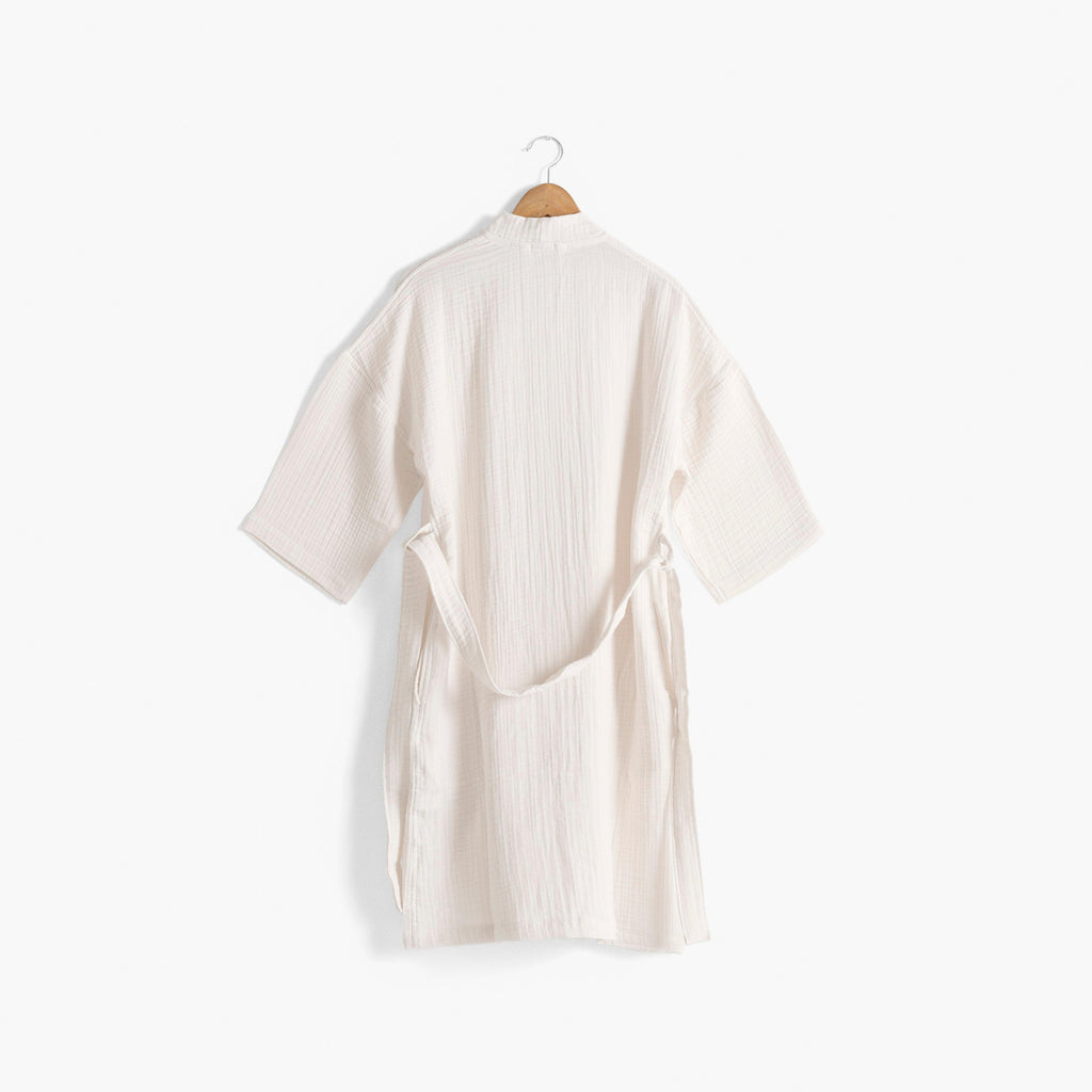 Women's Organic Cotton Bathrobe Naturelle Beige - Carré Blanc Canada
