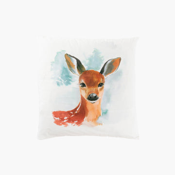 Reversible Square Pillowcase Pure Organic Cotton Boréales - Carré Blanc Canada