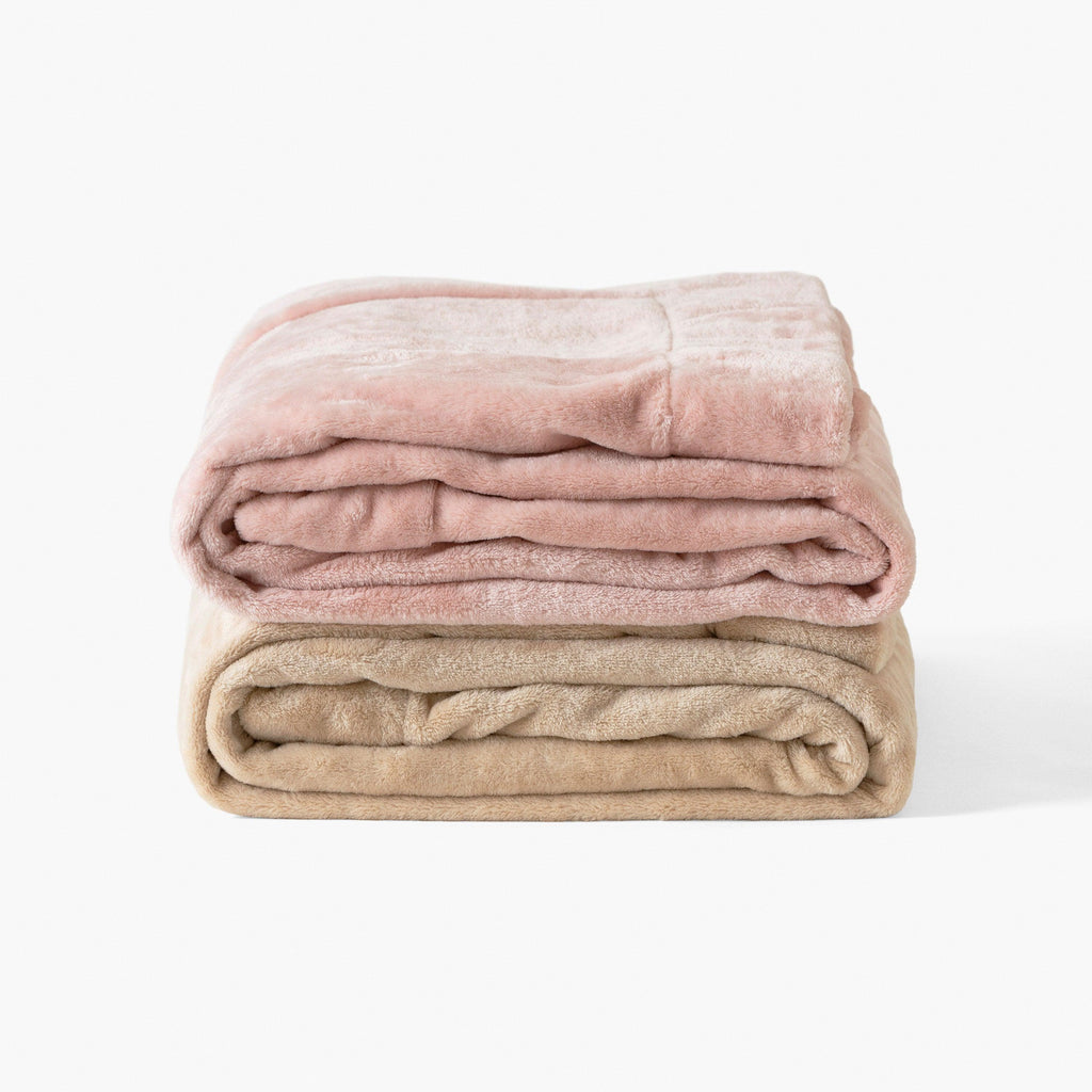 Oslo Nude Polar Fleece Blanket - Carré Blanc Canada