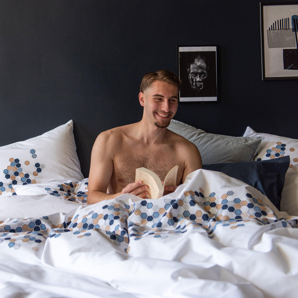 Square Pillowcase Hexagone - Carré Blanc Canada