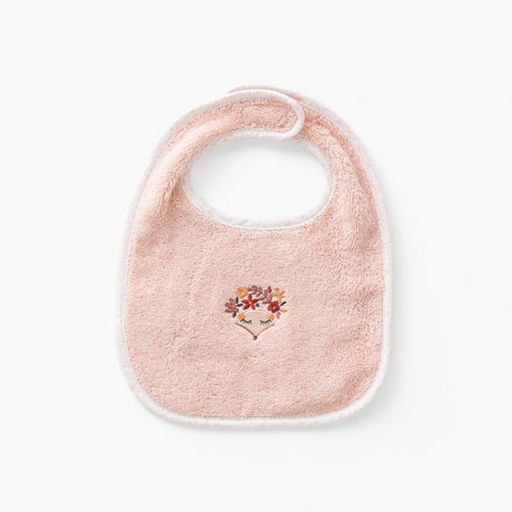 Mini Bib in Organic Cotton Illumine Pink - Carré Blanc Canada