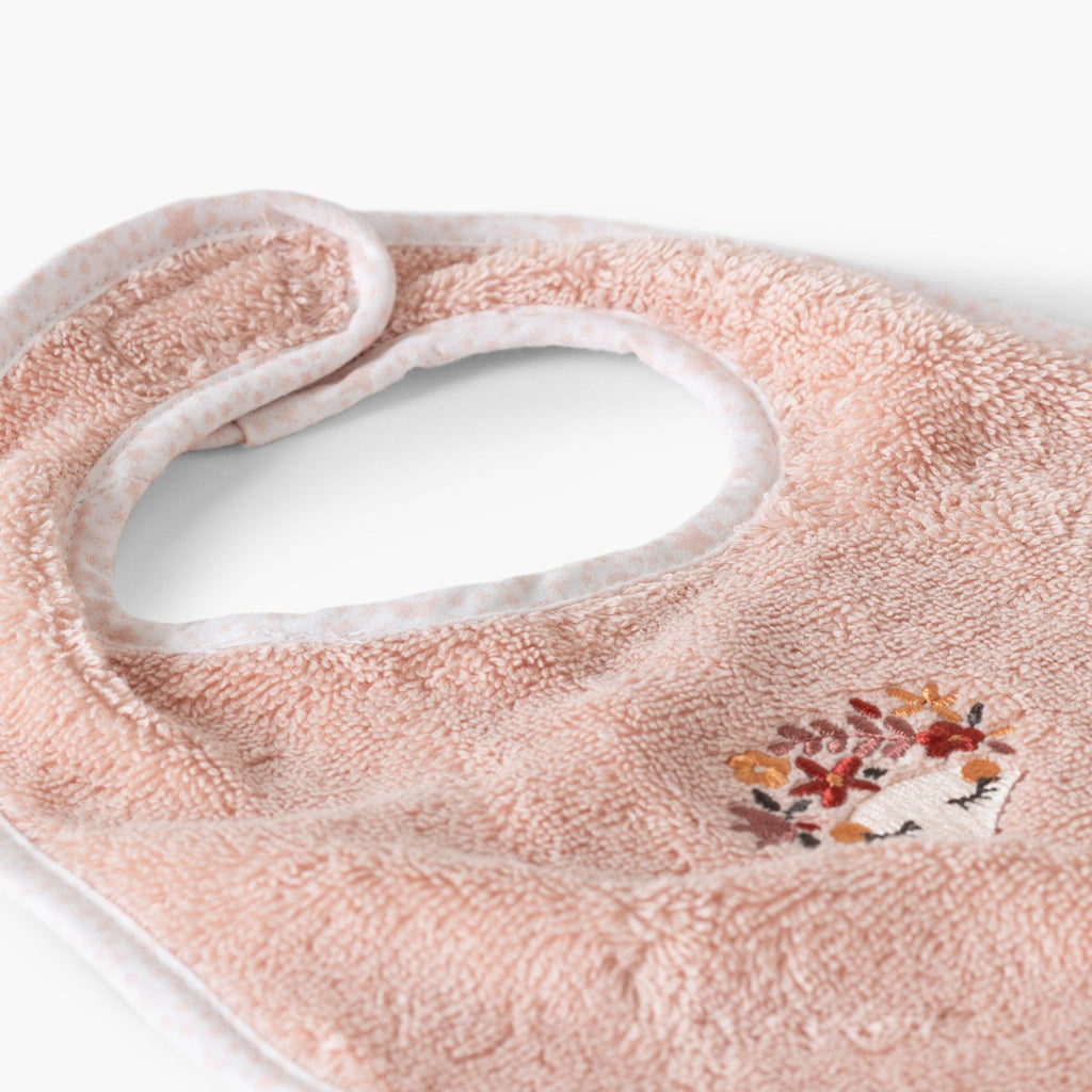 Mini Bib in Organic Cotton Illumine Pink - Carré Blanc Canada