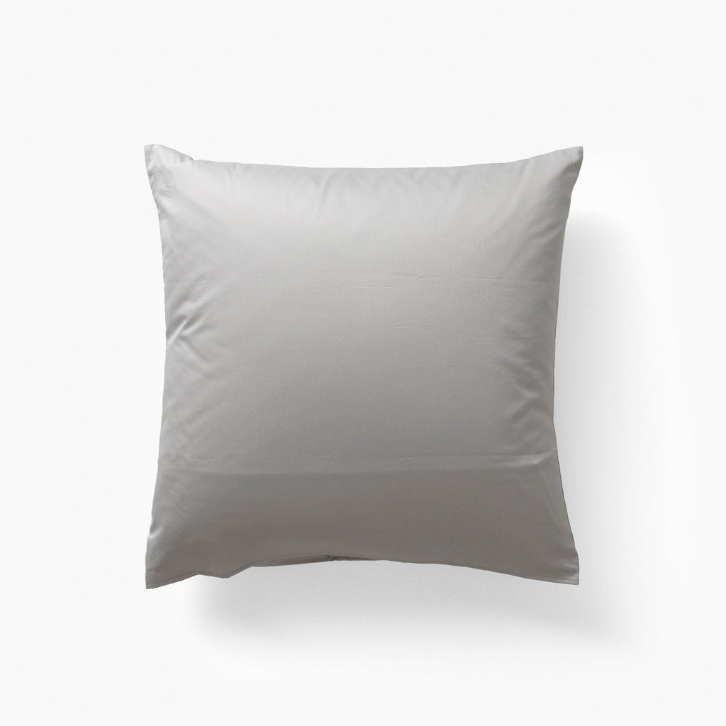 Square Pillowcase in Cotton Satin Titane - Carré Blanc Canada
