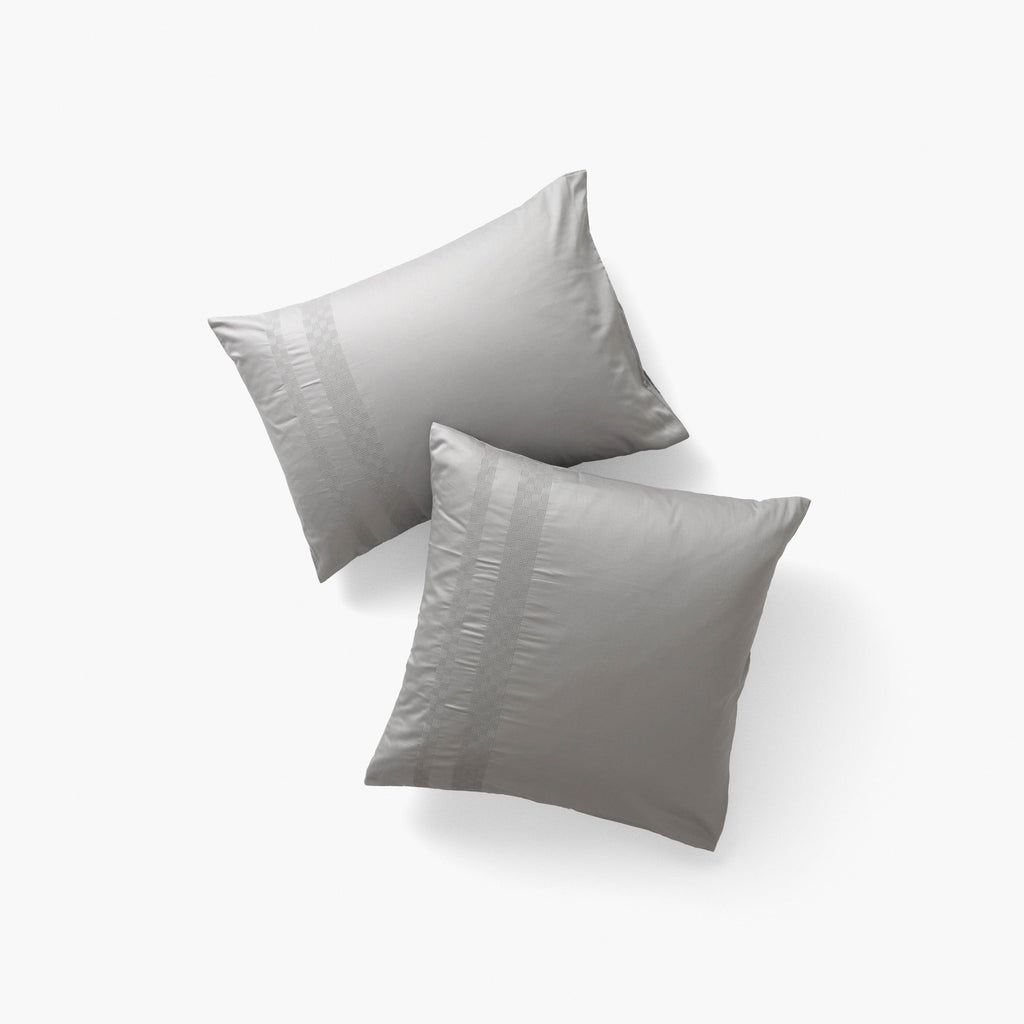 Rectangular Pillowcase in Cotton Satin Titane - Carré Blanc Canada