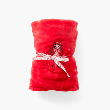 The Mes Reves Soft Red Fleece Throw - Carré Blanc Canada