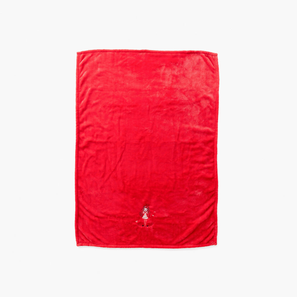 The Mes Reves Soft Red Fleece Throw - Carré Blanc Canada