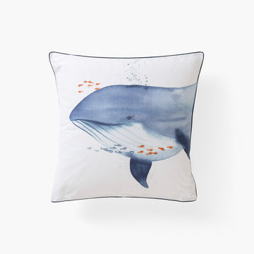 Square Pillowcase in Pure Cotton Oceanos - Carré Blanc Canada
