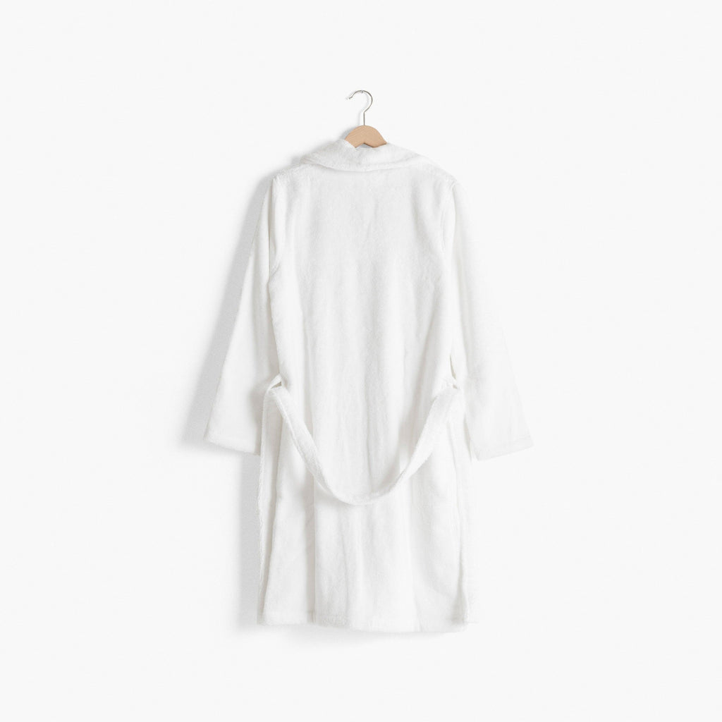 Women's Bathrobe in Cotton Amours White - Carré Blanc Canada