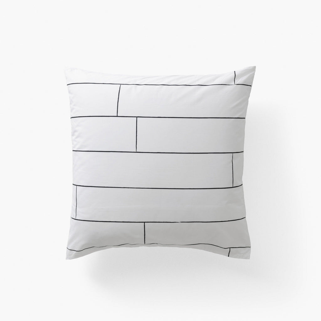 Square Pillowcase in Cotton Percale Elaphe - Carré Blanc Canada