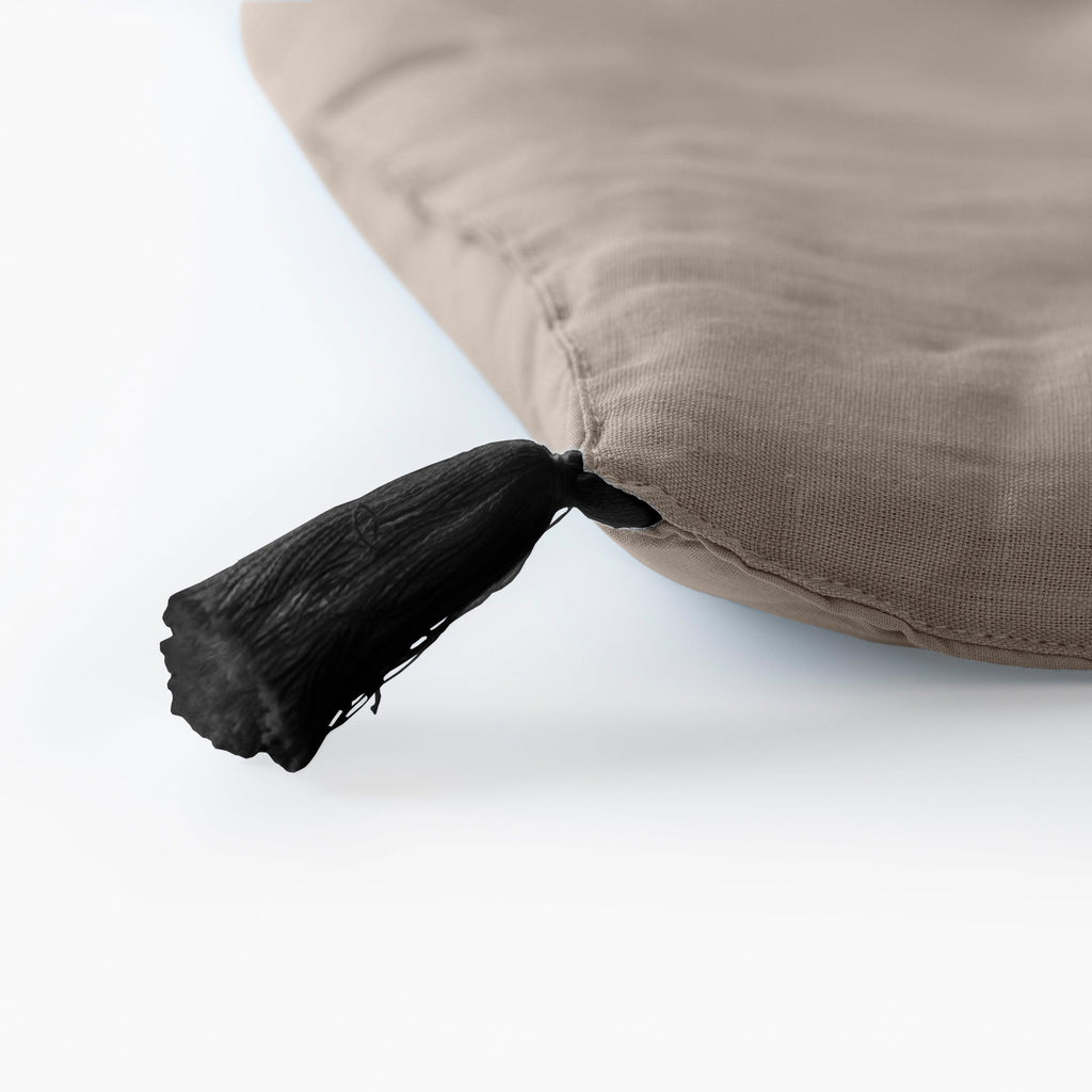 Washed Linen and Cotton Eiderdown Songe Grège - Carré Blanc Canada