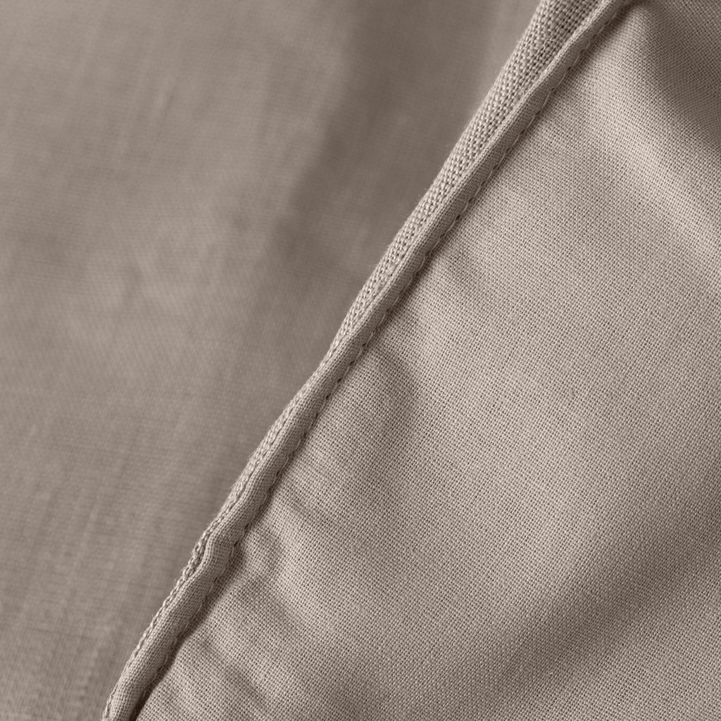 Washed Linen and Cotton Eiderdown Songe Grège - Carré Blanc Canada