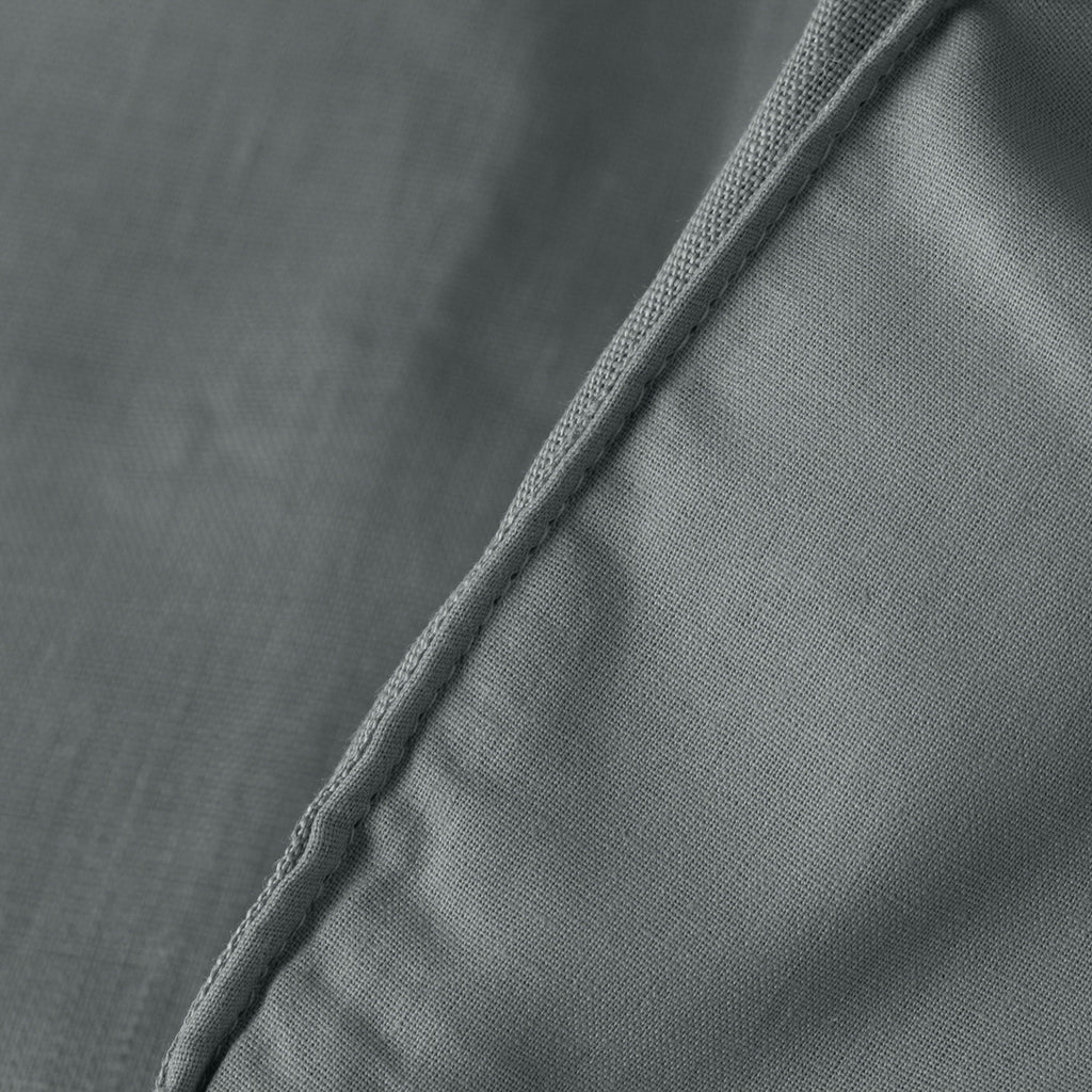 Songe Ash Khaki Quilt in Washed Linen and Cotton - Carré Blanc Canada