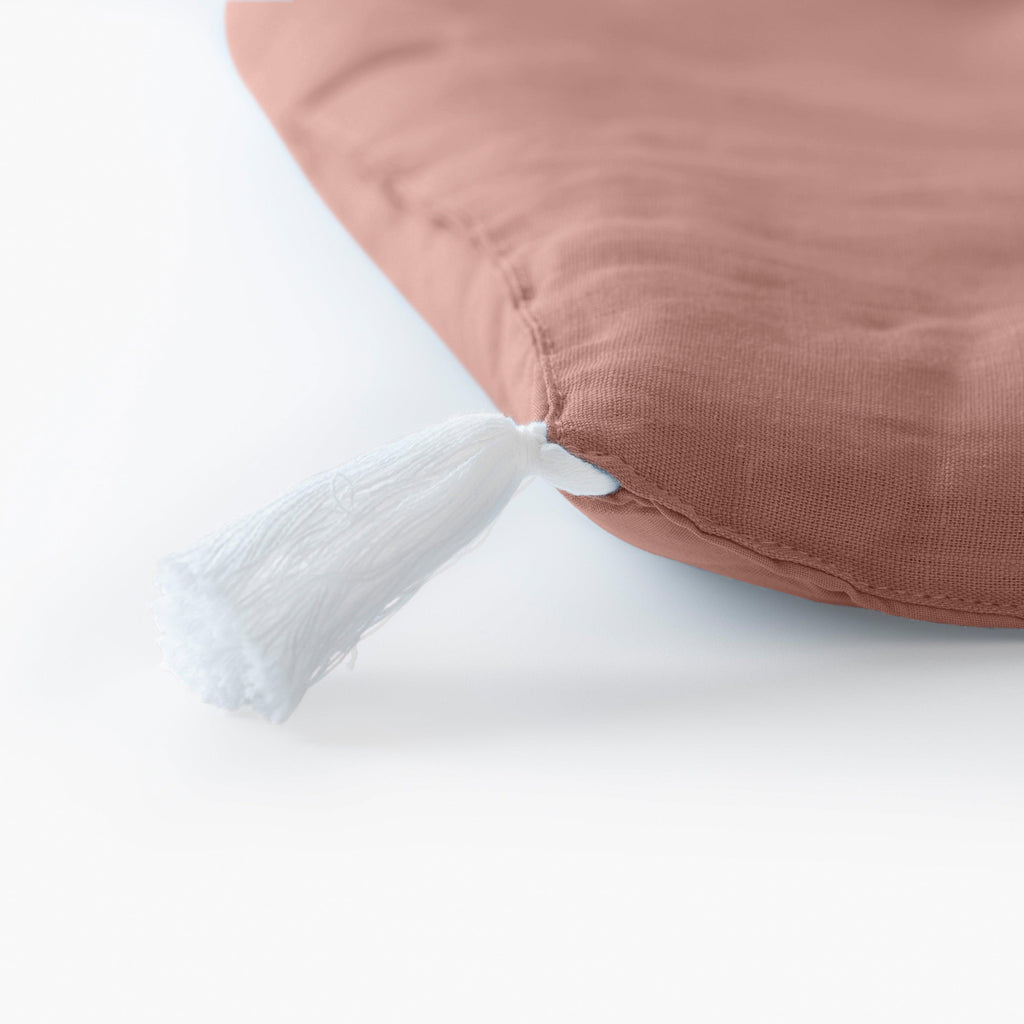 Quilt in Linen and Washed Cotton Songe Ash Pink - Carré Blanc Canada