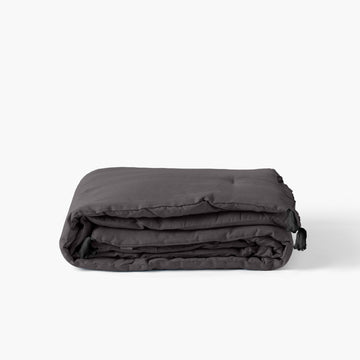 Linen and Washed Cotton Eiderdown Songe Charcoal - Carré Blanc Canada