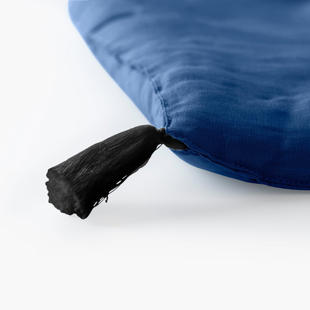 Songe china blue washed linen quilt - Carré Blanc Canada