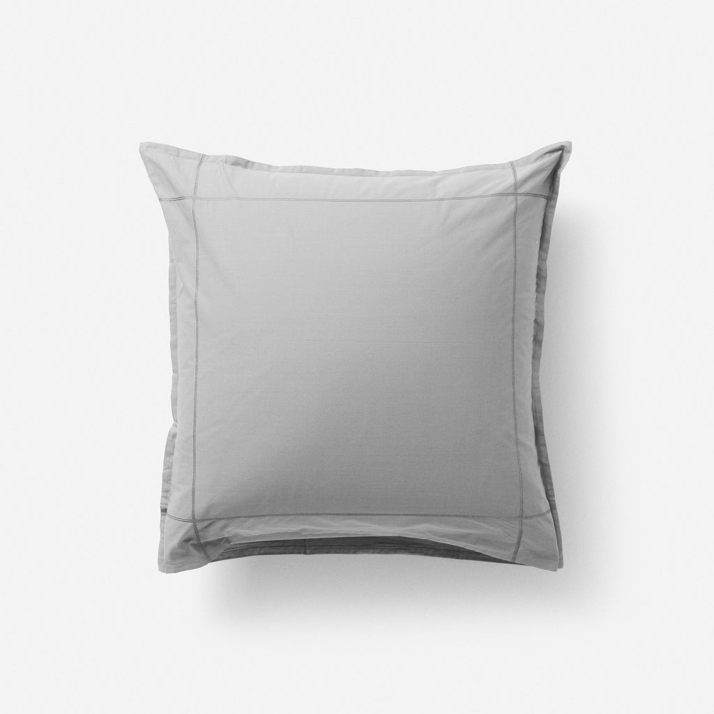 Square Pillowcase in Cotton Percale Neo Grey - Carré Blanc Canada