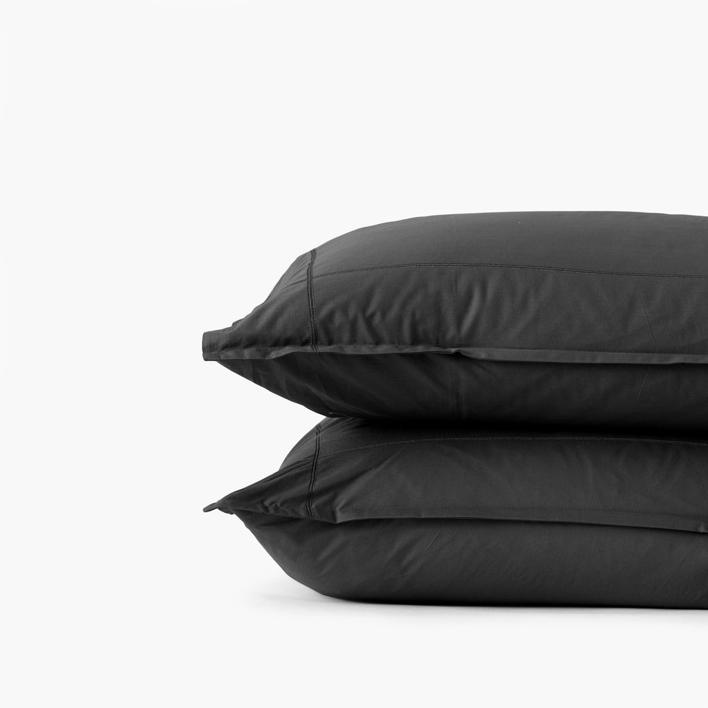 Rectangular Pillowcase in Cotton Percale Neo Anthracite - Carré Blanc Canada