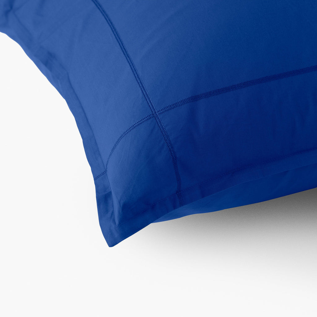 Square Pillowcase in Cotton Percale Neo Ultramarine - Carré Blanc Canada