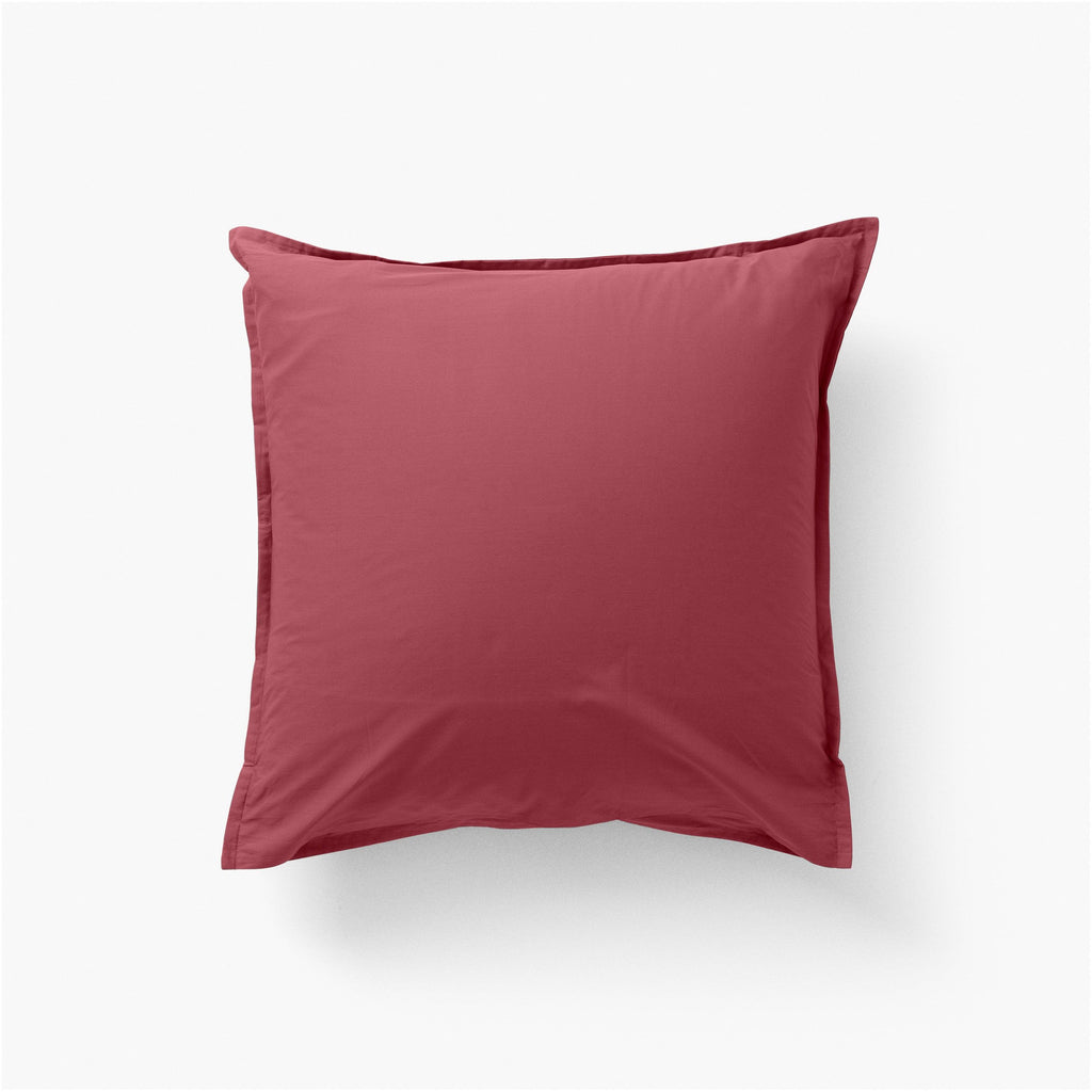 Square Pillowcase in Cotton Percale Neo Griottine - Carré Blanc Canada