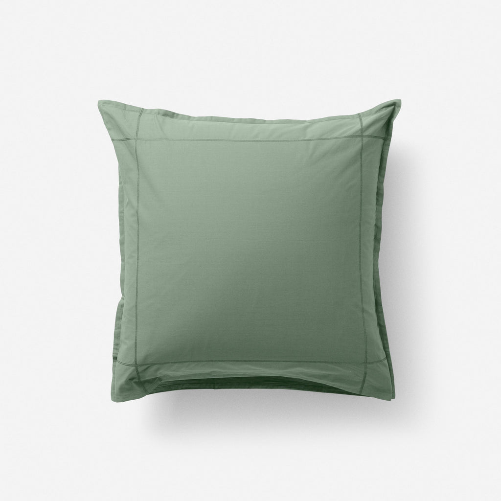 Square Pillowcase in Cotton Percale Neo Thyme - Carré Blanc Canada