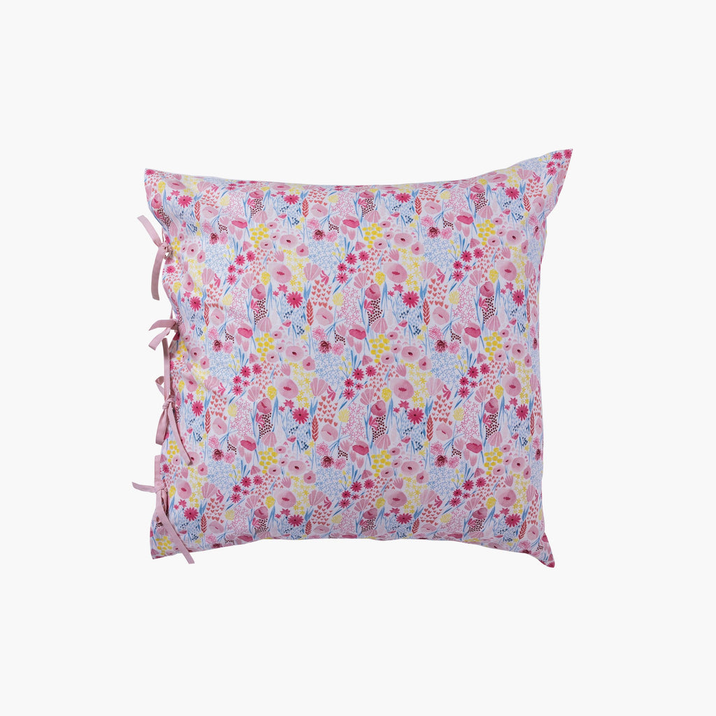 Square Pillowcase in Pure Organic Cotton Poesie - Carré Blanc Canada