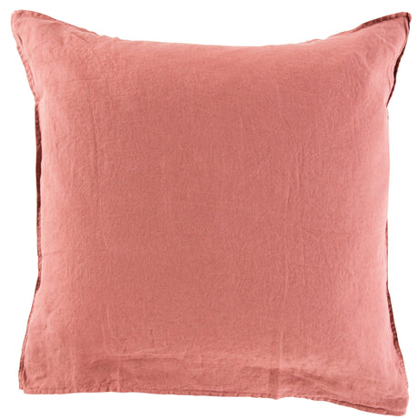 Square Pillowcase in Washed Linen Songe Ash Pink - Carré Blanc Canada